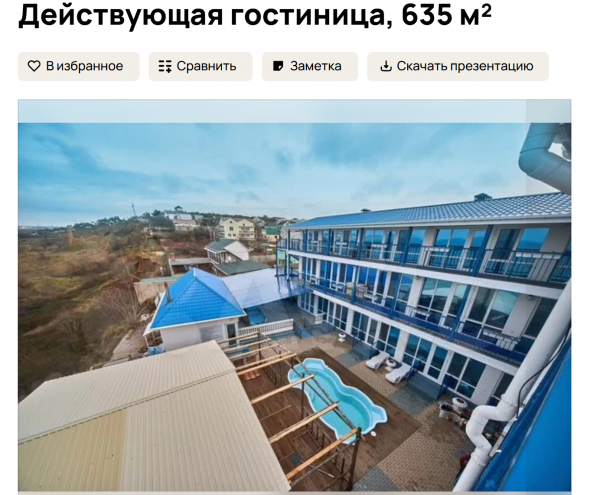 Помещение гостиницы за 35 млн руб. Источник: «Авито»