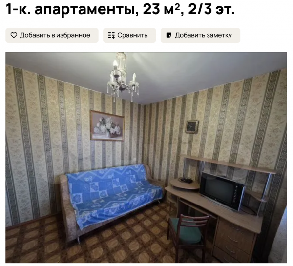 Квартира за 23 тыс. руб. в месяц. Источник: «Авито»