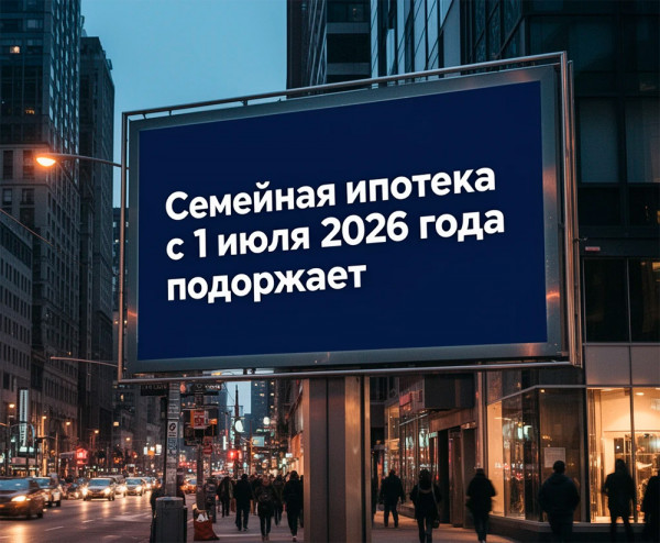 Семейная ипотека с 1 июля 2026 года подорожает до 12% и это добьет оставшийся спрос
