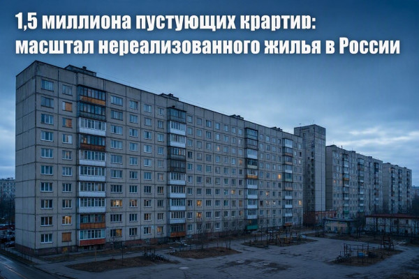 1,5 миллиона пустующих квартир: масштаб нереализованного жилья  в России, который меняет правила игры